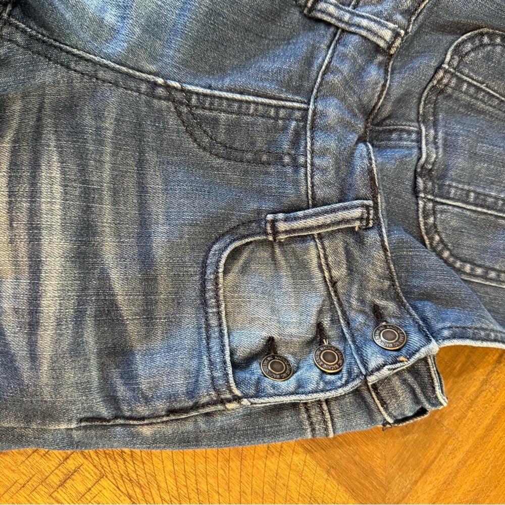 Machine Nouvelle Mode Women’s Denim Crop Y2K Overalls - Picture 11 of 13